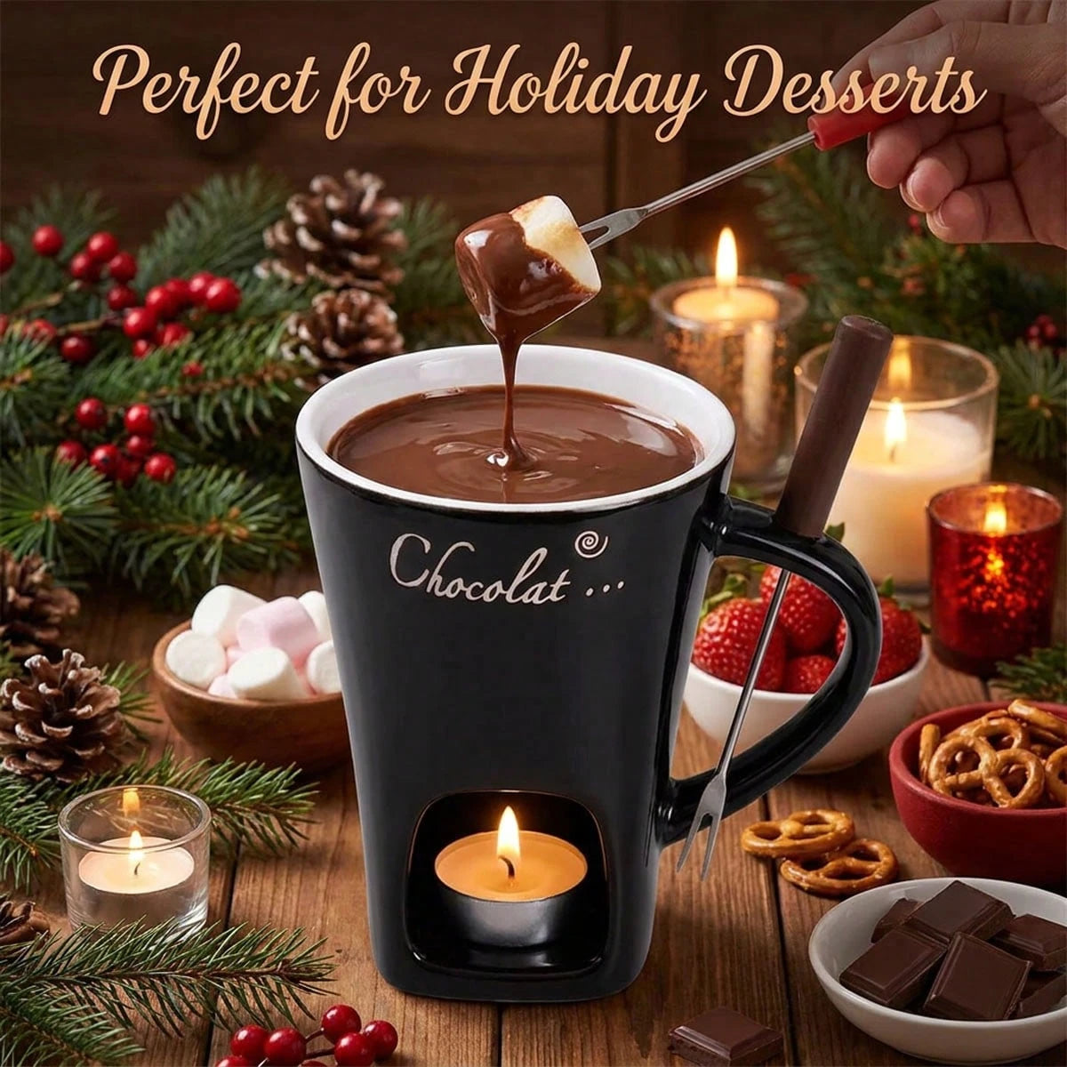 Chocolate Fondue Mug | Ceramic